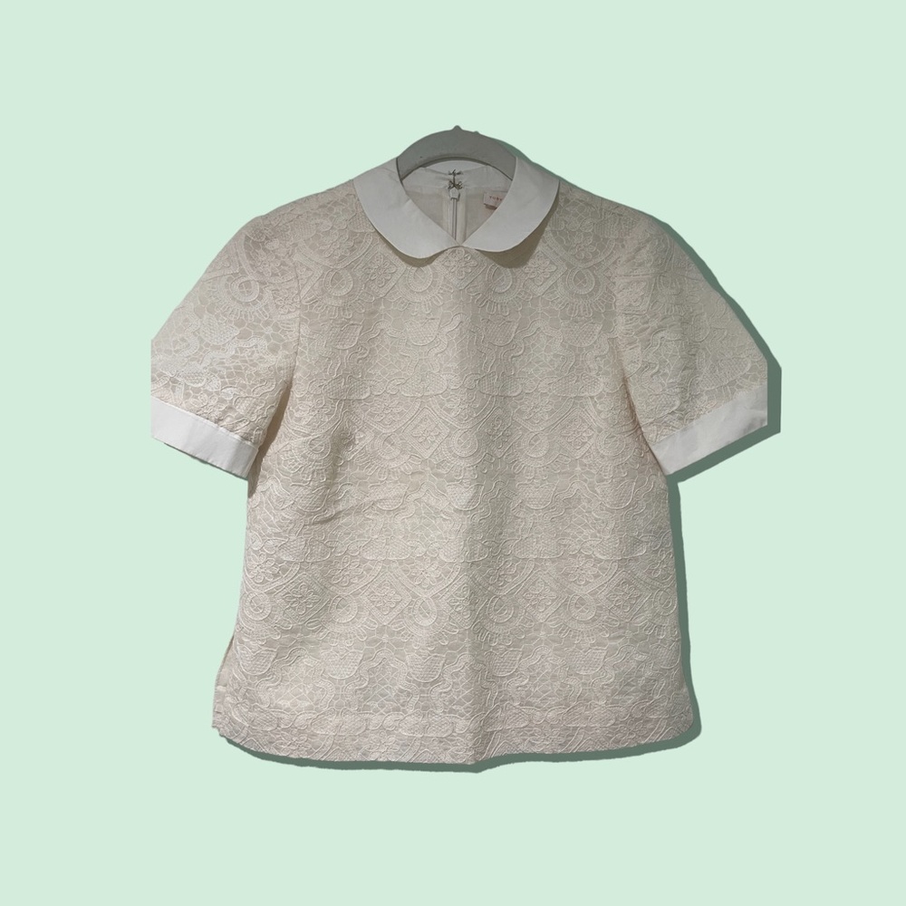 Tory Burch Lace Top 2 Aurelia Peter Pan Collar